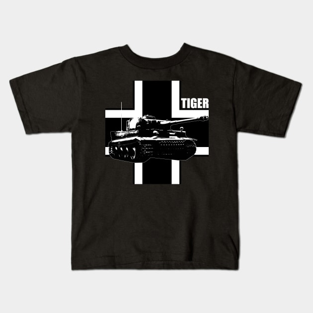 tank tiger Kids T-Shirt by hottehue